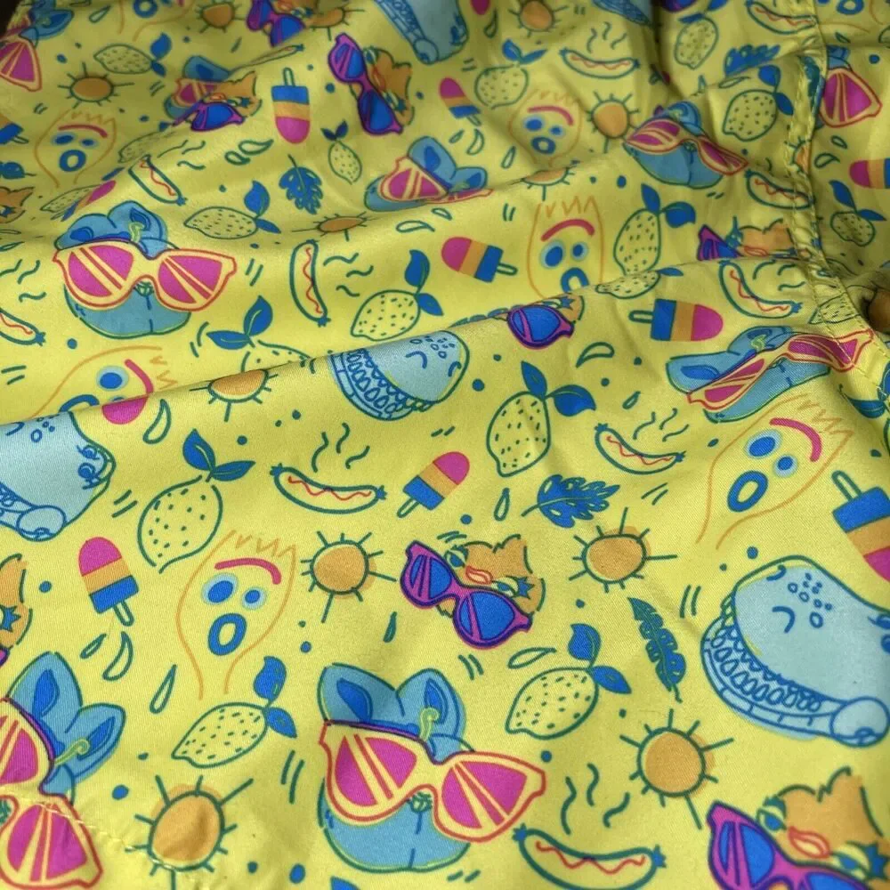 Disney Yellow Swim Trunks with Blue and Pink Accents - Picture 8 of 8